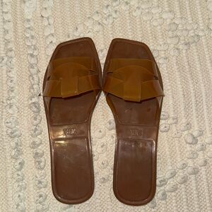 Zara Brown Jelly Sandals
